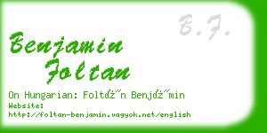 benjamin foltan business card